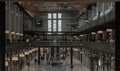 Interior of New Battersea Power Station: The art deco monolith set to be London\'s flashiest shopping mall Royalty Free Stock Photo