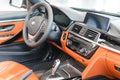 Interior of new flagship model BMW 7 Series full-size luxury sedan