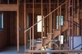 New home construction interior of home frame Royalty Free Stock Photo