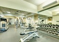 Interior of new modern gym with sport equipment Royalty Free Stock Photo