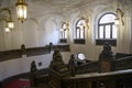 Interior of the New Town Hall Neues Rathaus in Leipzig, Germany. November 2019 Royalty Free Stock Photo