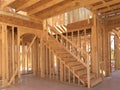 Interior of new two floors house under construction