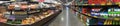 Interior of nice food market ALDI in TX USA