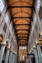 Interior of the \'Nieuwe Kerk\' (New Church) in Delft, the Netherlands Royalty Free Stock Photo