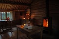 interior of a Norwegian cabin