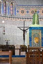 Interior of Notre-Dame d`Afrique church in the Algiers city. Royalty Free Stock Photo