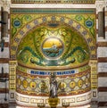 Interior of Notre-Dame de la Garde in Marseille Royalty Free Stock Photo
