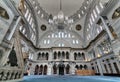 Interior of Nuruosmaniye Mosque, an Ottoman Baroque style mosque completed in 1755 located in Shemberlitash, Istanbul, Turkey Royalty Free Stock Photo