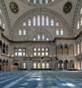Interior of Nuruosmaniye Mosque, Shemberlitash, Fatih, Istanbul Royalty Free Stock Photo