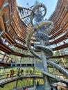 Interior of observation tower of the Krkonose Tree Top Walk trail Royalty Free Stock Photo