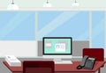 Interior office room.Vector illustration for design Royalty Free Stock Photo