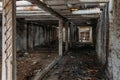 Interior of the old abandoned barn Royalty Free Stock Photo