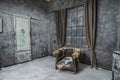 Interior of old abandoned house Royalty Free Stock Photo