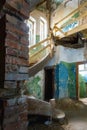 Interior of an old abandoned mansion Royalty Free Stock Photo