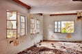 Interior of an old abandoned ruin house Royalty Free Stock Photo