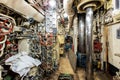 Interior of old abandoned Russian Soviet submarine