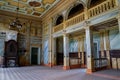 Interior of old abandoned Sharovka palace, also known as Sugar Palace in Kharkov region, Ukraine Royalty Free Stock Photo