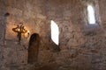 Interior of Old Albanian church Kish Azerbaijan Royalty Free Stock Photo