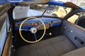 Interior of an old car Pobeda GAZ M20 Cabriolet, made in USSR in 1940s