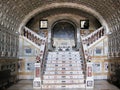 Interior of an old catholic church in Cagliari. Royalty Free Stock Photo