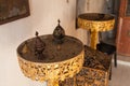 The interior of the old chapel on the hill. Small church in Faliraki, Greek town on the island of Rhodes. Royalty Free Stock Photo