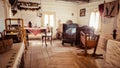 Interior of old cottage Royalty Free Stock Photo