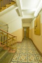 The interior of the old entrance of an apartment house in Moscow Royalty Free Stock Photo