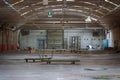 Large abandoned industrial hall. Factory building Royalty Free Stock Photo