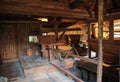 Interior of Old Flour Mill - Suceava Village Museum Royalty Free Stock Photo