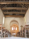 The interior of the old French church