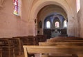 The interior of the old French church
