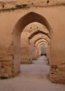 Interior of the old granary and stable of the Heri es-Souani in Meknes, Morocco