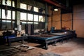 Interior of old industrial factory Royalty Free Stock Photo