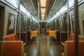 Interior of an old NYC Subway car, New York, New York Royalty Free Stock Photo