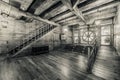 Interior of old pirate ship Royalty Free Stock Photo