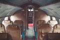 Interior of an old plane Royalty Free Stock Photo