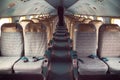 Interior of an old plane Royalty Free Stock Photo