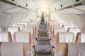 Interior of an old plane Royalty Free Stock Photo