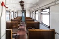 Interior of the old railway passenger car Royalty Free Stock Photo