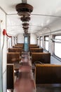 Interior of the old railway passenger car Royalty Free Stock Photo