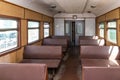 Interior of the old railway passenger car Royalty Free Stock Photo