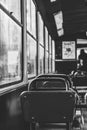 interior of the old railway passenger car Royalty Free Stock Photo