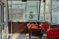 interior of the old railway passenger car Royalty Free Stock Photo