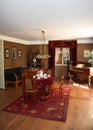 Interior of an old traditional polish court in museum in Wdzydze Kiszewskie, Poland