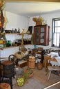 Interior of an old traditional vintage kitchen in polish court Royalty Free Stock Photo