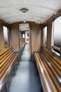 Interior from old train car Royalty Free Stock Photo