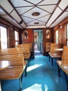 Interior of old train carriage Royalty Free Stock Photo