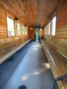 Interior of old train carriage Royalty Free Stock Photo