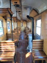 Interior of old train carriage Royalty Free Stock Photo