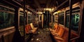 Interior of an old tram Royalty Free Stock Photo